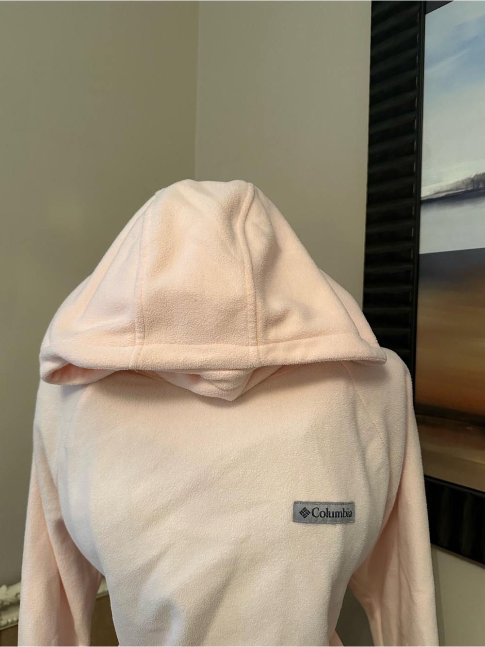 Light Pink Columbia Fleece Pullover Hoodie - Picture 7 of 7